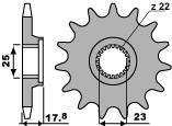 Sprocket front PBR 2096 15 18NC